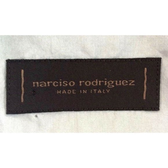 Narciso Rodriguez Suit Blazer Jacket Gray Long Sleeve Silk Snap Office Size 8 - Picture 10 of 12